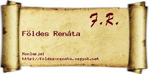 Földes Renáta névjegykártya