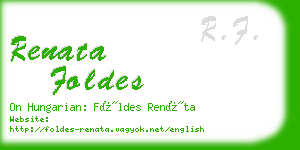 renata foldes business card